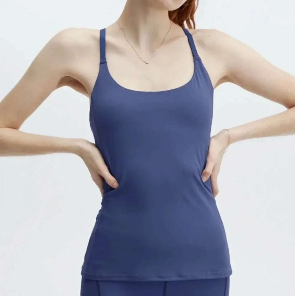 Fabletics On-The-Go Built-In Bra Tank, Color Deep Cobalt Size XS